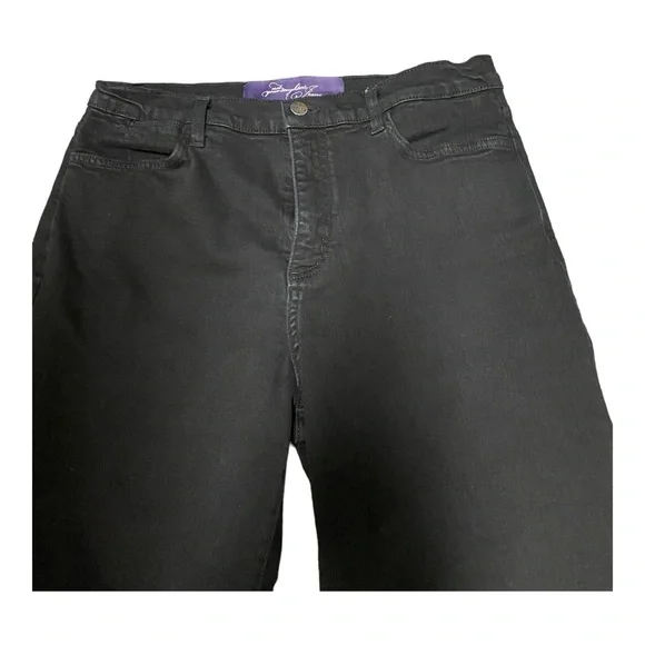 NYDJ SZ 12 black with stud design on back pockets. Some missing other than that - Picture 3 of 7